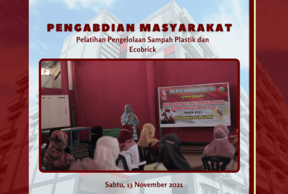 Prodi Sains Data ITTP Gelar Pelatihan Ecobrick di Desa Sokaraja Kulon, Banyumas